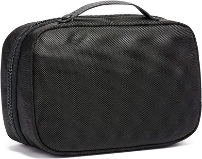 TUMI - Alpha 3 Split Travel Kit - Luggage Accessories Toiletry Bag for Men and Women with Embossed Leather Carry Handle - Black