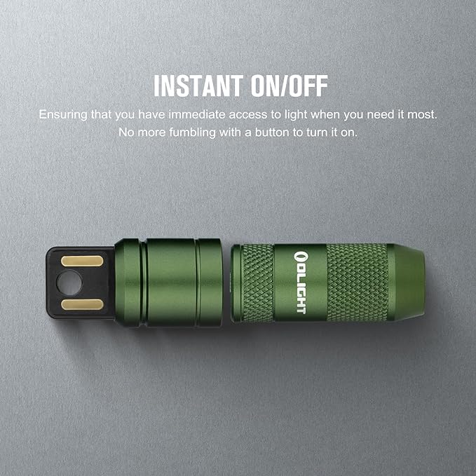 OLIGHT IMINI 2 EDC Rechargeable Keychain Flashlight, 50 Lumens Compact and Portable Mini Light, Tiny LED Keyring Lights with Built-in Battery Ideal for Everyday Carry and Emergencies (OD Green)