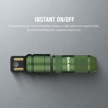 OLIGHT IMINI 2 EDC Rechargeable Keychain Flashlight, 50 Lumens Compact and Portable Mini Light, Tiny LED Keyring Lights with Built-in Battery Ideal for Everyday Carry and Emergencies (OD Green)