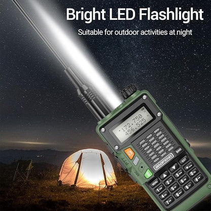 Baofeng Radio Ham Radio Handheld UV-S9 Pro 8W High Power Portable Long Range Two Way Radio with Battery and USB Charger Cable Upgrade of UV-5R Walkie Talkies (Green)