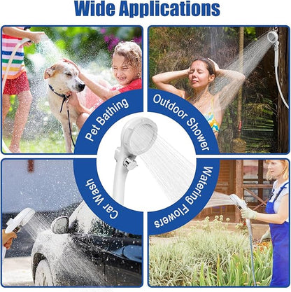 Portable Shower Camping Shower Outdoor Camp Shower Pump, Electric Rechargeable Portable Camping Shower, Powered by Rechargeable Battery for Camping, Hiking, Traveling