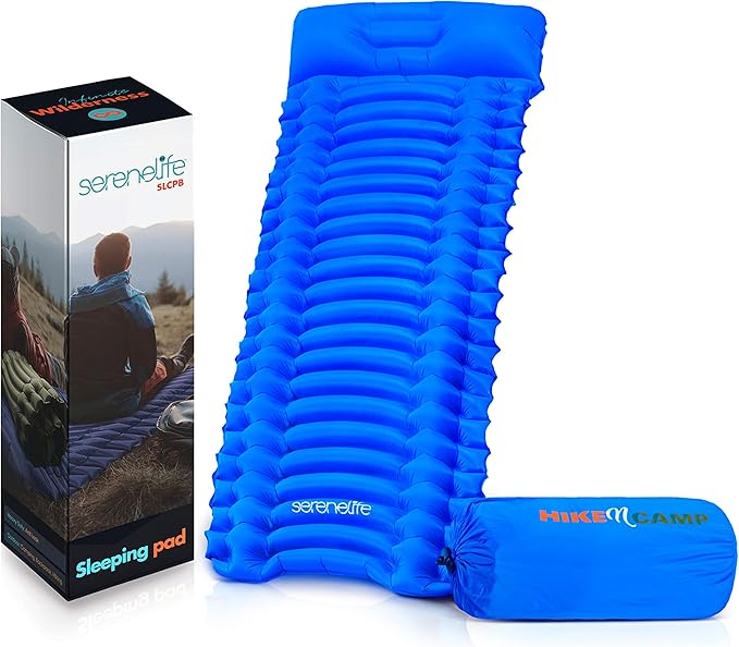 Backpacking Air Mattress Sleeping Pad - Self Inflating Waterproof Lightweight Sleep Pad Inflatable Camping Sleeping Mat w/Carrying Bag