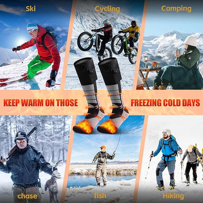 Heated Socks, Rechargeable 10000mah Battery Heated Socks for Men Women, Upgraded Washable Electric Thermal Warming Socks, App Control Winter Feet Warmer for Camping Hiking Skiing Outdoors