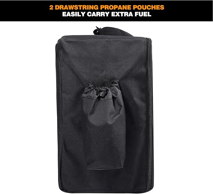 REDCAMP Camp Stove Burner Carry Bag for 2 Burner Stove, Large Stove Carry Case for Double Burner Stove Gas Grill Accessories