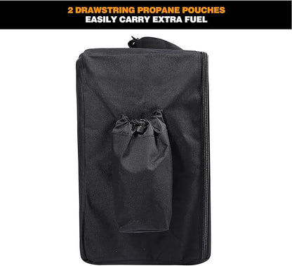 REDCAMP Camp Stove Burner Carry Bag for 2 Burner Stove, Large Stove Carry Case for Double Burner Stove Gas Grill Accessories