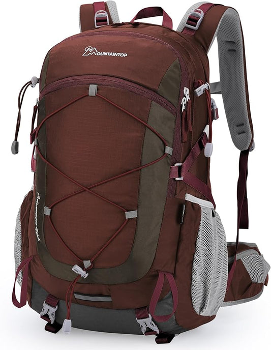 MOUNTAINTOP 40L Hiking Backpack Travel Daypack with Rain Cover for Outdoor Backpacking, Camping