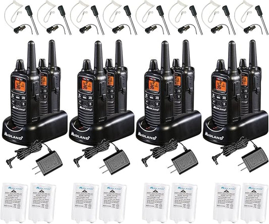Midland LXT600BBX4 FRS Business Bundle Black 8 Pack with headsets