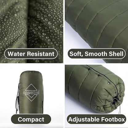 Onewind Hammock Top Quilt with Footbox, Lightweight and Portable Sleeping Quilt Camping Sleeping Bag for Backpacking and Hiking