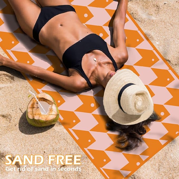 Eunzel 2 Pack Microfiber Beach Towel, Quick Dry Travel Towel Large Sand Free Towel for Beach, Camping, Swim Pool, Gym, Sports& Yoga 71"x32", Fish