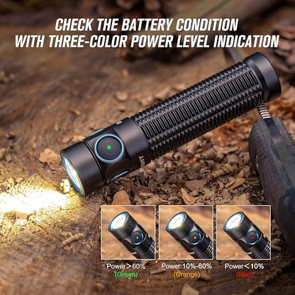 OLIGHT Baton3 Pro 1500 Lumens EDC Rechargeable Flashlights with MCC3, Compact Pocket Flashlight with L-Shape Stand and High Performance LED for Camping and Emergency(Cool White Light: 5700~6700K)