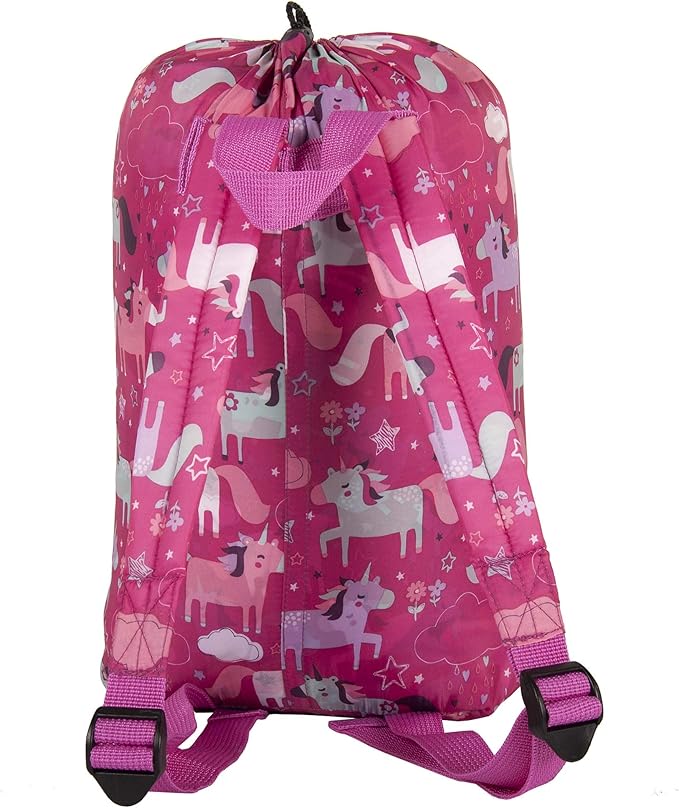 Kids 55" x 25" Unicorn 50 Degree Sleeping Bag with Backpack Stuff Sack, Pink