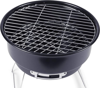 ONIVA - a Picnic Time brand Caliente Portable Charcoal Grill & Cooler Tote, Take Anywhere BBQ Grill with Cooler Bag, Grill for Outdoor Use, (Black with Gray Accents)