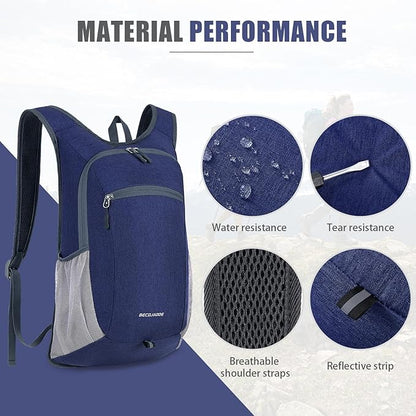 15L Hiking Backpack Small Travel Backpack Lightweight Packable Backpacks Casual Daypack for Women and Men, Blue