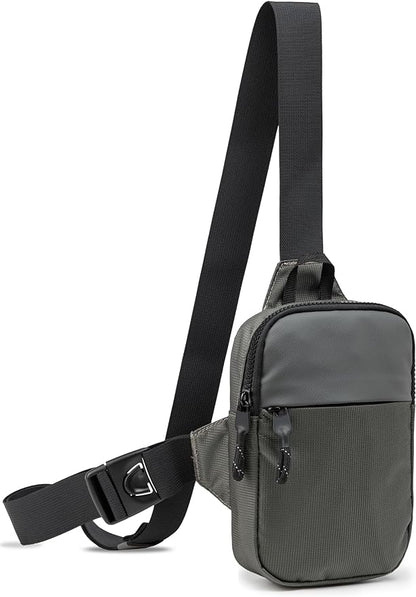 Mini Sling Bag for Men Women, Waterproof Utility Crossbody Backpack Chest Bag for Hiking Travel Sports Running