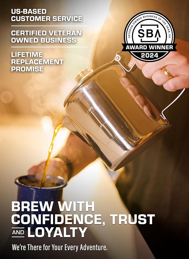 COLETTI Bozeman Coffee Percolator — America’s Favorite Percolator [6 cup]