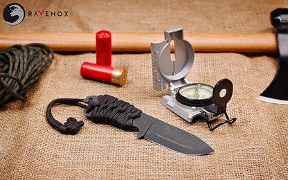 Ravenox Type III 550 Paracord | Genuine Military 550 Cord (Camo Green)(25 FT)| 7 Inner Strand, 100% Twisted Nylon Cordage | Parachute Cord Rope for Military, Survival, Outdoor Recreation | Made in USA