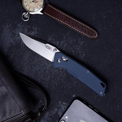 Firebird GANZO F7601 Pocket Folding Knife 440C Stainless Steel Blade G-10 Anti-Slip Handle with Clip Hunting Gear Fishing Camping Folder Outdoor EDC Knife (Grey)