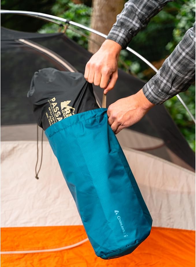 Coghlan's Stuff Bag 15L - Portable Drawstring Storage Sack for Camping, Travel, Gear Organization - Lightweight, Water-Resistant Ripstop Fabric Outdoor Storage Sack for Backpacking, Hiking,and More