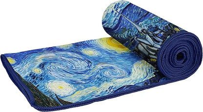 Large Oversized Microfiber Beach Towel - 40x63 Inches, Sand-Free, Quick-Drying, Ultra-Soft, Ideal for Travel, Pool, Yoga, and Camping - Includes Matching Drawstring Travel Pouch, van Gogh Starry Night