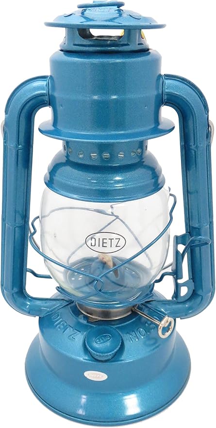 Dietz #30 Little Wizard Oil Lamp Burning Lantern Blue (Small Tank)