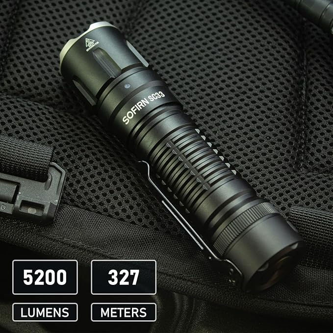 Reachareable Flashlights High Lumens, Sofirn SC33 Powerful Flashlights 5200 Lumens, Emergency Flashlight Super Bright, Waterproof Flashlights for Home