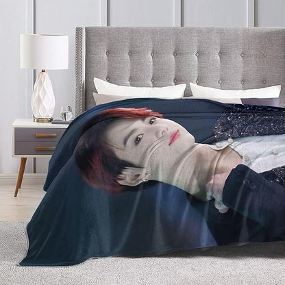 Blanket 50"X60" Soft and Comfortable Warm Fleece Throw Full Picture of Idol Group Blankets