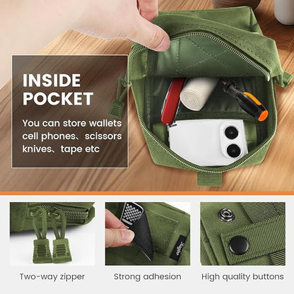 Molle Pouch, Compact Water Resistant Tactical EDC Utility Pouch Tear-Resistant Tactical Organizer Gear Pouch