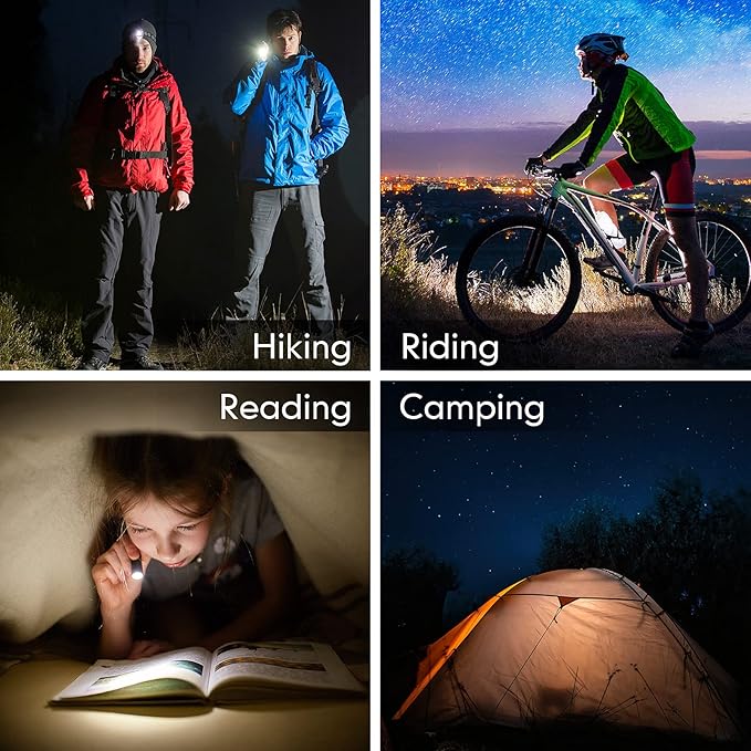 10 Pack Mini Flashlight LED Flashlight 3 Mode Flashlight Adjustable Handheld Flashlight for Camping Hiking Outdoor Work (Black)