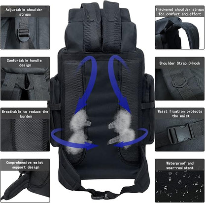 80L 100 Liters Camping Hiking Military Tactical Backpack,Water Resistant Large Travel Daypacks Outdoor MOLLE Rucksack