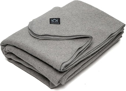Arcturus Military Wool Blanket - Warm, Thick, Washable - Great for Outdoors, Camping, Stadium Blanket, Picnics, Travel - Car & Bushcraft Survival Kits, Large 64in x 88in 4.5 lb