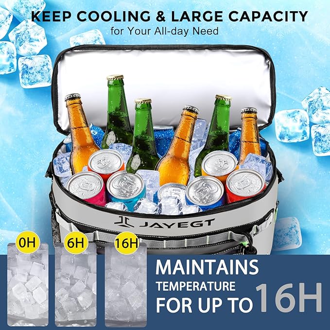 Kayak Cooler Behind Seat - Waterproof Cooler Bag Compatible with Lawn-Chair Seat Kayak，Kayak Accessories Camping Cooler, Portable Ice Chest for Fishing, Beach,Picnic, Trips