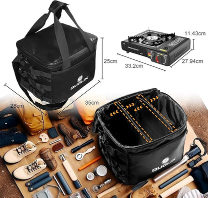 Portable Waterproof Fireproof Camping Storage Bag, Grill Carry Bag, Cookware Organizer, Outdoor Case for Tailgating, Grilling, Bag Only