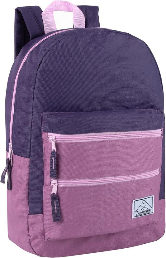 Trail maker Multi Pocket Multicolor Backpack with Adjustable Padded Straps