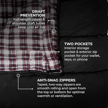 Teton Celsius XXL Sleeping Bag, Cold Weather Sleeping Bags for Adults and Kids, Camping Made Easy and Warm. Compression Sack Included, 35F, 25F, 0F, 20F Degree