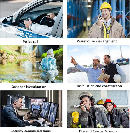 BAOFENG UV-5RT Walkie Talkies Dual-Band Display, Dual-Standby, 5W Output Power, 128 Channels, FM Radio, LED Flashlight, Large LCD Display UV-5RT Portable Two Way Radio with AR-771 Antenna