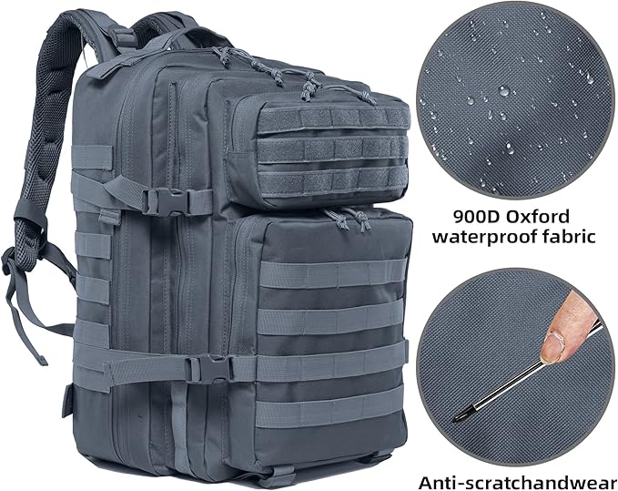 Military Tactical Backpack for Men and Women Army 3 Days Assault Pack Bag Large Rucksack with Molle System for Hiking Cycling Skiing Camping Climbing