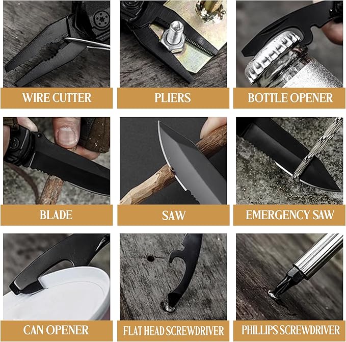 Fathers Day Papa Gifts, Papa Gifts for Fathers Day, Christmas Stocking Stuffers for Papa, Tumbler Multitool Knife Set, Fathers Day Birthday Gifts for Papa, Papa Gifts from Grandchildren