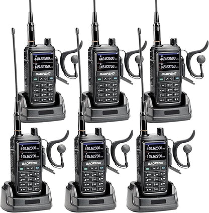 BAOFENG UV-17R Two Way Radio, Dual Band 144-148/420-450Mhz Handheld Ham Radio with 999 Channels Manual DTMF VOX 1800mAh Li-ion Battery, 6 Pack