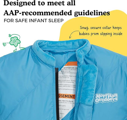 Little Mo 20 Down Baby Sleeping Bag (6-24 Months) The Warmest, Safest Ultralight Down Camping Sleeping Bag for Babies and Toddlers.