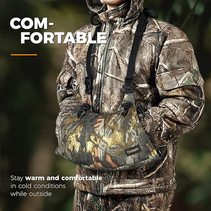 OCOOPA Hand Warmer, Hand Warming Pouch, Hand Muff, Water Resistant Windproof, Durable Oxford Material, Perfect for Outdoors, Golf, Hunting, Football, Mens Gifts, Fits Hand Warmers Not Included