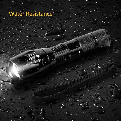 2 Pack Military Grade Single Mode High Lumens Led Tactical Flashlight for Outdoor Camping Hiking Emergency