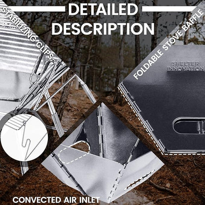 Camping Grill, Camping Cooking, Collapsible Fire Pit, Camp Fire Grills for Traveling, Camping, Picnicking, Cooking at the beach, By SHELTER