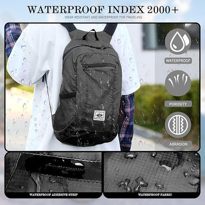 20L Waterproof Packable Hiking Backpack, Flower Ultra Lightweight Travel Camping Backpack for Women Men, Foldable Outdoor Day Pack Bag for Backpacking Sports (Color 3)