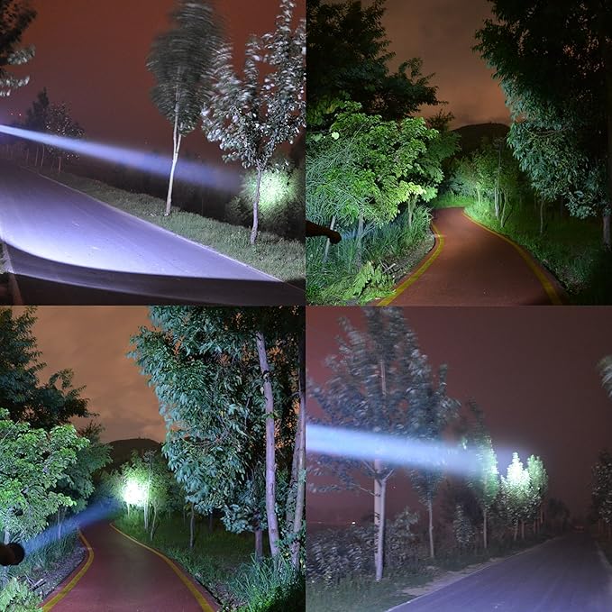 Heavy Duty Flashlight – Bright Rechargeable Searchlight with 2 Modes – Led Spotlight Handle – Easy to Use – Built-in Rechargeable Battery