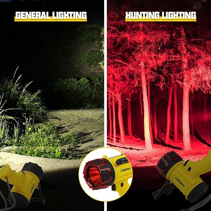 Rechargeable Spotlight Flashlights 1000 Lumen Super Bright Spot Light with 3 Modes Long Lasting Flashlight Searchlight and Flood Camping Flashlight