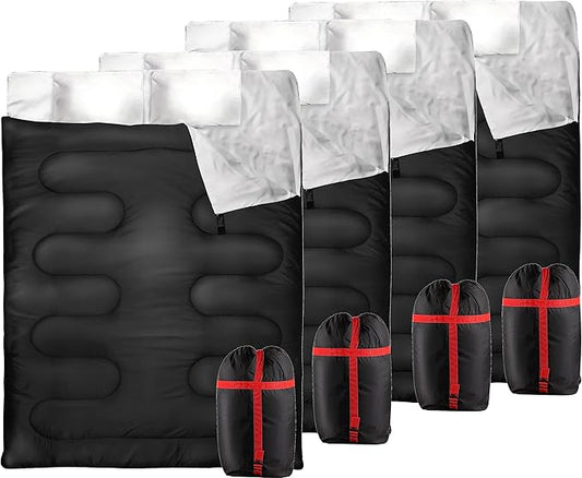 Zone Tech Double Camping Sleeping Bag with 2 Pillows – 3-4 Season Lightweight Waterproof Warm & Cool Weather Adult & Kids Sleeping Bag Converts into 2 Single -Camping, Hiking, & Outdoors