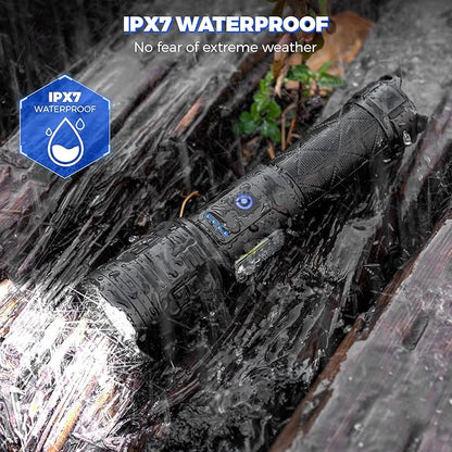 Rechargeable Flashlights High Lumens, 990000 Lumen Super Bright LED Flashlight with Adjustable 7 Modes & 12H Long Runtime, Powerful Waterproof Handheld Flash Light, Flashlights for Home Camping...