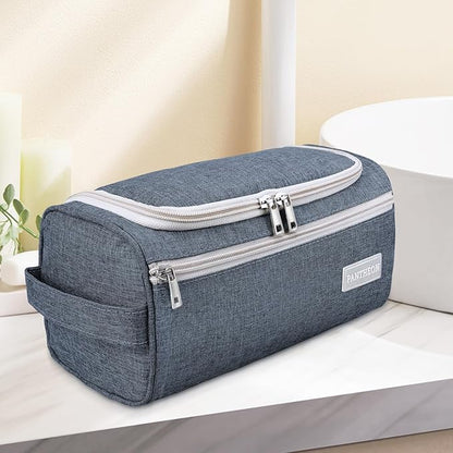 Pantheon Men's Toiletry Bag - Travel Toiletry Bag Wash Bag Hanging Dopp Kit Shaving Kit for Bathroom Shower - Mens Travel Bag Hanging Toiletry Organizer Toiletry Kit for Traveling (Blue)