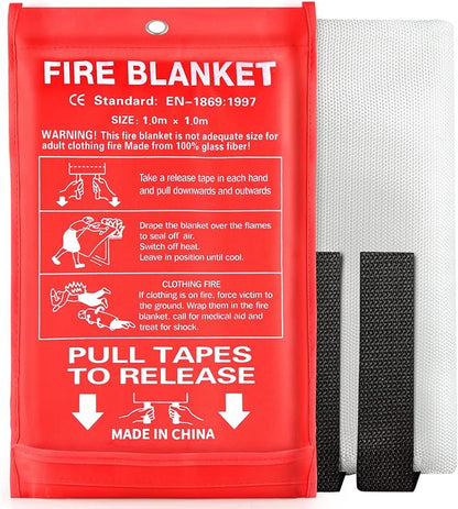 Fire Blankets Emergency for Home, 1 Pack Emergency Fire Blanket for House Camping Car Office Warehouse