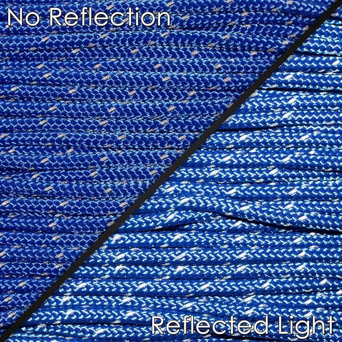 West Coast Paracord – 95 Tensile Strength - 1 Strand Reflective Paracord (250 Feet, Royal Blue)